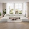 imageNovilla 106 Modular Sectional Sofa Modern Cloud Sectional Couch with Smarts Coil Support LShape Boneless Couch for Living Room Apartments Bedroom No Assembly Required 3 Seat w 1 OttomanBeige