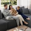 imageNovilla 106 Modular Sectional Sofa Modern Cloud Sectional Couch with Smarts Coil Support LShape Boneless Couch for Living Room Apartments Bedroom No Assembly Required 3 Seat w 1 OttomanDark Gray