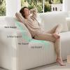 imageNovilla 106 Modular Sectional Sofa Modern Cloud Sectional Couch with Smarts Coil Support LShape Boneless Couch for Living Room Apartments Bedroom No Assembly Required 3 Seat w 1 OttomanBeige