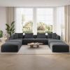 imageNovilla 106 Modular Sectional Sofa Modern Cloud Sectional Couch with Smarts Coil Support LShape Boneless Couch for Living Room Apartments Bedroom No Assembly Required 3 Seat w 1 OttomanDark Gray