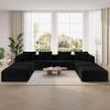 imageNovilla 106 Modular Sectional Sofa Modern Cloud Sectional Couch with Smarts Coil Support LShape Boneless Couch for Living Room Apartments Bedroom No Assembly Required 3 Seat w 1 OttomanBlack