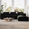 imageNovilla 106 Modular Sectional Sofa Modern Cloud Sectional Couch with Smarts Coil Support LShape Boneless Couch for Living Room Apartments Bedroom No Assembly Required 3 Seat w 1 OttomanBlack