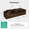 imageNovilla 106 Modular Sectional Sofa Modern Cloud Sectional Couch with Smarts Coil Support LShape Boneless Couch for Living Room Apartments Bedroom No Assembly Required 3 Seat w 1 OttomanBrown