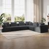 imageNovilla 106 Modular Sectional Sofa Modern Cloud Sectional Couch with Smarts Coil Support LShape Boneless Couch for Living Room Apartments Bedroom No Assembly Required 3 Seat w 1 OttomanDark Gray