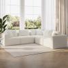 imageNovilla 106 Modular Sectional Sofa Modern Cloud Sectional Couch with Smarts Coil Support LShape Boneless Couch for Living Room Apartments Bedroom No Assembly Required 3 Seat w 1 OttomanBeige