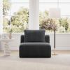 imageNovilla 106 Modular Sectional Sofa Modern Cloud Sectional Couch with Smarts Coil Support LShape Boneless Couch for Living Room Apartments Bedroom No Assembly Required 3 Seat w 1 OttomanDark Gray
