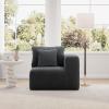 imageNovilla 106 Modular Sectional Sofa Modern Cloud Sectional Couch with Smarts Coil Support LShape Boneless Couch for Living Room Apartments Bedroom No Assembly Required 3 Seat w 1 OttomanDark Gray