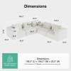 imageNovilla 106 Modular Sectional Sofa Modern Cloud Sectional Couch with Smarts Coil Support LShape Boneless Couch for Living Room Apartments Bedroom No Assembly Required 3 Seat w 1 OttomanBeige