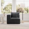 imageNovilla 106 Modular Sectional Sofa Modern Cloud Sectional Couch with Smarts Coil Support LShape Boneless Couch for Living Room Apartments Bedroom No Assembly Required 3 Seat w 1 OttomanDark Gray