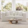 imageNovilla 106 Modular Sectional Sofa Modern Cloud Sectional Couch with Smarts Coil Support LShape Boneless Couch for Living Room Apartments Bedroom No Assembly Required 3 Seat w 1 OttomanBeige