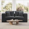 imageNovilla 106 Modular Sectional Sofa Modern Cloud Sectional Couch with Smarts Coil Support LShape Boneless Couch for Living Room Apartments Bedroom No Assembly Required 3 Seat w 1 OttomanDark Gray