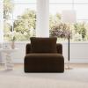 imageNovilla 106 Modular Sectional Sofa Modern Cloud Sectional Couch with Smarts Coil Support LShape Boneless Couch for Living Room Apartments Bedroom No Assembly Required 3 Seat w 1 OttomanBrown