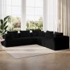 imageNovilla 106 Modular Sectional Sofa Modern Cloud Sectional Couch with Smarts Coil Support LShape Boneless Couch for Living Room Apartments Bedroom No Assembly Required 3 Seat w 1 OttomanBlack
