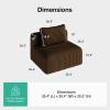 imageNovilla 106 Modular Sectional Sofa Modern Cloud Sectional Couch with Smarts Coil Support LShape Boneless Couch for Living Room Apartments Bedroom No Assembly Required 3 Seat w 1 OttomanBrown