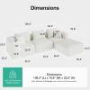 imageNovilla 106 Modular Sectional Sofa Modern Cloud Sectional Couch with Smarts Coil Support LShape Boneless Couch for Living Room Apartments Bedroom No Assembly Required 3 Seat w 1 OttomanBeige