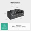 imageNovilla 106 Modular Sectional Sofa Modern Cloud Sectional Couch with Smarts Coil Support LShape Boneless Couch for Living Room Apartments Bedroom No Assembly Required 3 Seat w 1 OttomanDark Gray