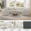 imageNovilla 106 Modular Sectional Sofa Modern Cloud Sectional Couch with Smarts Coil Support LShape Boneless Couch for Living Room Apartments Bedroom No Assembly Required 3 Seat w 1 OttomanBeige