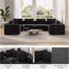 imageNovilla 106 Modular Sectional Sofa Modern Cloud Sectional Couch with Smarts Coil Support LShape Boneless Couch for Living Room Apartments Bedroom No Assembly Required 3 Seat w 1 OttomanBlack
