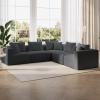 imageNovilla 106 Modular Sectional Sofa Modern Cloud Sectional Couch with Smarts Coil Support LShape Boneless Couch for Living Room Apartments Bedroom No Assembly Required 3 Seat w 1 OttomanDark Gray
