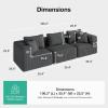 imageNovilla 106 Modular Sectional Sofa Modern Cloud Sectional Couch with Smarts Coil Support LShape Boneless Couch for Living Room Apartments Bedroom No Assembly Required 3 Seat w 1 OttomanDark Gray