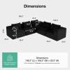 imageNovilla 106 Modular Sectional Sofa Modern Cloud Sectional Couch with Smarts Coil Support LShape Boneless Couch for Living Room Apartments Bedroom No Assembly Required 3 Seat w 1 OttomanBlack