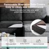 imageNovilla 108 Modular Sectional Sofa Modular Sectional Couches for Living Room Bedroom Chenille Removable Cover Cloud Couch with Smarts Coil Support LShaped CouchDark Grey 3 Seater  1 OttomanDark Grey