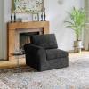 imageNovilla 108 Modular Sectional Sofa Modular Sectional Couches for Living Room Bedroom Chenille Removable Cover Cloud Couch with Smarts Coil Support LShaped CouchDark Grey 3 Seater  1 OttomanDark Grey