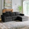 imageNovilla 108 Modular Sectional Sofa Modular Sectional Couches for Living Room Bedroom Chenille Removable Cover Cloud Couch with Smarts Coil Support LShaped CouchDark Grey 3 Seater  1 OttomanDark Grey