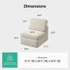 imageNovilla 108 Modular Sectional Sofa Modular Sectional Couches for Living Room Bedroom Chenille Removable Cover Cloud Couch with Smarts Coil Support LShaped CouchDark Grey 3 Seater  1 OttomanBeige