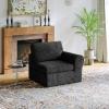 imageNovilla 108 Modular Sectional Sofa Modular Sectional Couches for Living Room Bedroom Chenille Removable Cover Cloud Couch with Smarts Coil Support LShaped CouchDark Grey 3 Seater  1 OttomanDark Grey