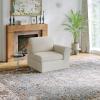 imageNovilla 108 Modular Sectional Sofa Modular Sectional Couches for Living Room Bedroom Chenille Removable Cover Cloud Couch with Smarts Coil Support LShaped CouchDark Grey 3 Seater  1 OttomanBeige