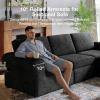 imageNovilla 108 Modular Sectional Sofa Modular Sectional Couches for Living Room Bedroom Chenille Removable Cover Cloud Couch with Smarts Coil Support LShaped CouchDark Grey 3 Seater  1 OttomanDark Grey