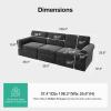imageNovilla 108 Modular Sectional Sofa Modular Sectional Couches for Living Room Bedroom Chenille Removable Cover Cloud Couch with Smarts Coil Support LShaped CouchDark Grey 3 Seater  1 OttomanDark Grey
