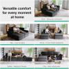 imageNovilla 108 Modular Sectional Sofa Modular Sectional Couches for Living Room Bedroom Chenille Removable Cover Cloud Couch with Smarts Coil Support LShaped CouchDark Grey 3 Seater  1 OttomanDark Grey