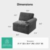 imageNovilla 108 Modular Sectional Sofa Modular Sectional Couches for Living Room Bedroom Chenille Removable Cover Cloud Couch with Smarts Coil Support LShaped CouchDark Grey 3 Seater  1 OttomanDark Grey