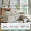 imageNovilla 108 Modular Sectional Sofa Modular Sectional Couches for Living Room Bedroom Chenille Removable Cover Cloud Couch with Smarts Coil Support LShaped CouchDark Grey 3 Seater  1 OttomanBeige