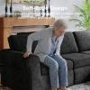 imageNovilla 108 Modular Sectional Sofa Modular Sectional Couches for Living Room Bedroom Chenille Removable Cover Cloud Couch with Smarts Coil Support LShaped CouchDark Grey 3 Seater  1 OttomanDark Grey
