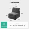 imageNovilla 108 Modular Sectional Sofa Modular Sectional Couches for Living Room Bedroom Chenille Removable Cover Cloud Couch with Smarts Coil Support LShaped CouchDark Grey 3 Seater  1 OttomanDark Grey
