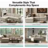 imageNovilla 108 Modular Sectional Sofa Modular Sectional Couches for Living Room Bedroom Chenille Removable Cover Cloud Couch with Smarts Coil Support LShaped CouchDark Grey 3 Seater  1 OttomanBeige