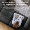 imageNovilla 108 Modular Sectional Sofa Modular Sectional Couches for Living Room Bedroom Chenille Removable Cover Cloud Couch with Smarts Coil Support LShaped CouchDark Grey 3 Seater  1 OttomanDark Grey