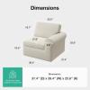 imageNovilla 108 Modular Sectional Sofa Modular Sectional Couches for Living Room Bedroom Chenille Removable Cover Cloud Couch with Smarts Coil Support LShaped CouchDark Grey 3 Seater  1 OttomanBeige