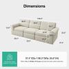 imageNovilla 108 Modular Sectional Sofa Modular Sectional Couches for Living Room Bedroom Chenille Removable Cover Cloud Couch with Smarts Coil Support LShaped CouchDark Grey 3 Seater  1 OttomanBeige