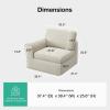 imageNovilla 108 Modular Sectional Sofa Modular Sectional Couches for Living Room Bedroom Chenille Removable Cover Cloud Couch with Smarts Coil Support LShaped CouchDark Grey 3 Seater  1 OttomanBeige