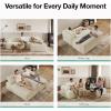 imageNovilla LShape Sectional Couches for Living Room with Smarts Coil Support 3 Seater Sectional Sofas for Living Room Bedroom Corduroy Cloud Couch Sectional No AssemblyBeige Right Hand FacingBeige