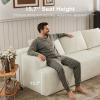 imageNovilla LShape Sectional Couches for Living Room with Smarts Coil Support 3 Seater Sectional Sofas for Living Room Bedroom Corduroy Cloud Couch Sectional No AssemblyBeige Right Hand FacingBeige