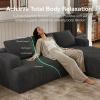 imageNovilla LShape Sectional Couches for Living Room with Smarts Coil Support 3 Seater Sectional Sofas for Living Room Bedroom Corduroy Cloud Couch Sectional No AssemblyBeige Right Hand FacingDark Grey