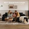 imageNovilla LShape Sectional Couches for Living Room with Smarts Coil Support 3 Seater Sectional Sofas for Living Room Bedroom Corduroy Cloud Couch Sectional No AssemblyBeige Right Hand FacingBlack