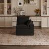 imageNovilla Modular Cloud Couch Modern Sectional Sofa with Smarts Coil Support Chenille Fabric Upholstered Couch for Living Room Apartments Bedroom No Assembly RightArm Chair Dark GreyDark Grey