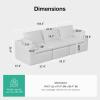 imageNovilla Modular Cloud Couch Modern Sectional Sofa with Smarts Coil Support Chenille Fabric Upholstered Couch for Living Room Apartments Bedroom No Assembly RightArm Chair Dark GreyWhite