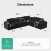 imageNovilla Modular Cloud Couch Modern Sectional Sofa with Smarts Coil Support Chenille Fabric Upholstered Couch for Living Room Apartments Bedroom No Assembly RightArm Chair Dark GreyDark Grey